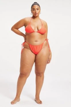 GA-SALE TINY TIES BOTTOM | HOT CORAL001