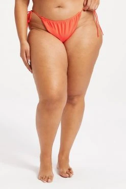 GA-SALE TINY TIES BOTTOM | HOT CORAL001