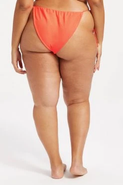 GA-SALE TINY TIES BOTTOM | HOT CORAL001