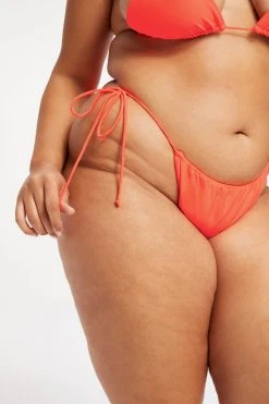 GA-SALE TINY TIES BOTTOM | HOT CORAL001