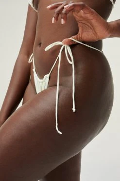 GOOD AMERICAN TINY TIES BOTTOM | IVORY001 Bikini Bottoms