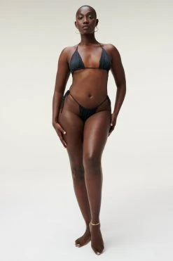 GOOD AMERICAN TINY TIES BOTTOM | BLACK001 Bikini Bottoms