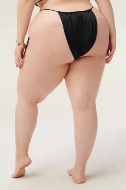 GOOD AMERICAN TINY TIES BOTTOM | BLACK001 Bikini Bottoms