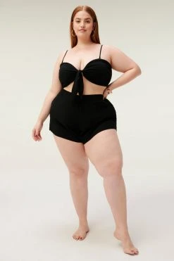 GOOD AMERICAN DRAPEY SHORT | BLACK001