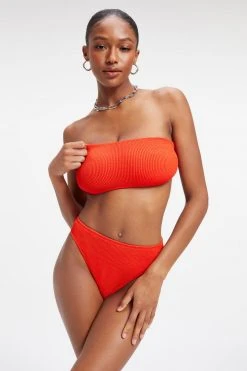 GOOD AMERICAN Bikini Tops ALWAYS FITS BETTER BAND TOP | BRIGHT POPPY002