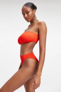 GOOD AMERICAN Bikini Tops ALWAYS FITS BETTER BAND TOP | BRIGHT POPPY002