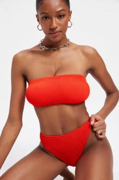 GOOD AMERICAN Bikini Tops ALWAYS FITS BETTER BAND TOP | BRIGHT POPPY002