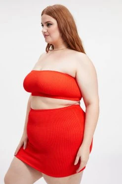 GOOD AMERICAN Bikini Tops ALWAYS FITS BETTER BAND TOP | BRIGHT POPPY002