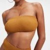 GOOD AMERICAN Bikini Tops ALWAYS FITS BETTER BAND TOP | BRONZE BROWN001