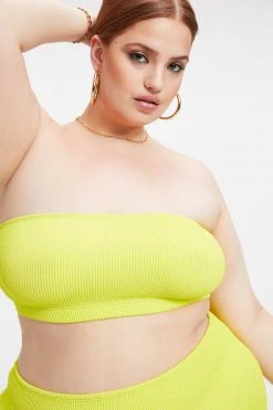 Outlet โญ GOOD AMERICAN ๐ Bikini Tops ALWAYS FITS BETTER BAND TOP | ELECTRIC YELLOW001 ๐งจ 34 GOOD AMERICAN Bikini Tops ALWAYS FITS BETTER BAND TOP | ELECTRIC YELLOW001