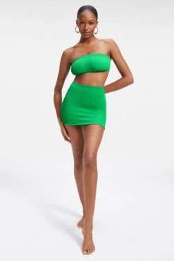 GOOD AMERICAN Bikini Tops ALWAYS FITS BETTER BAND TOP | SUMMER GREEN002