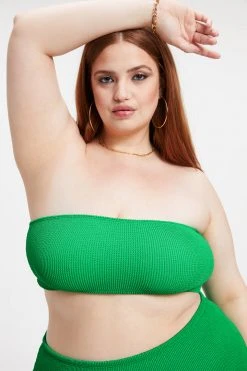 GOOD AMERICAN Bikini Tops ALWAYS FITS BETTER BAND TOP | SUMMER GREEN002