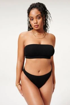 GOOD AMERICAN ALWAYS FITS BETTER BAND TOP | BLACK001 Bikini Tops