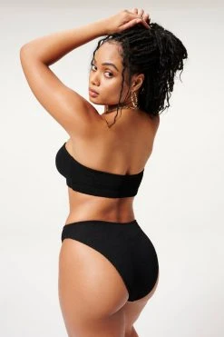 GOOD AMERICAN ALWAYS FITS BETTER BAND TOP | BLACK001 Bikini Tops