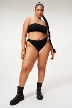 GOOD AMERICAN ALWAYS FITS BETTER BAND TOP | BLACK001 Bikini Tops