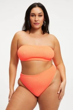 GOOD AMERICAN Bikini Tops ALWAYS FITS BETTER BAND TOP | ORANGE CREAM001