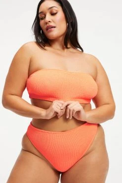 GOOD AMERICAN Bikini Tops ALWAYS FITS BETTER BAND TOP | ORANGE CREAM001
