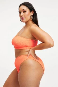 GOOD AMERICAN Bikini Tops ALWAYS FITS BETTER BAND TOP | ORANGE CREAM001