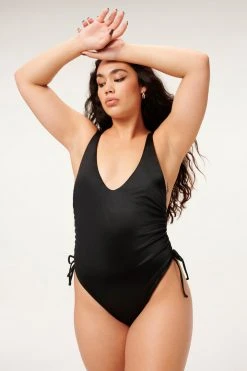 GOOD AMERICAN One-Pieces SHINE CINCH ONE-PIECE | BLACK001