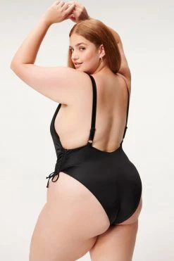 GOOD AMERICAN One-Pieces SHINE CINCH ONE-PIECE | BLACK001