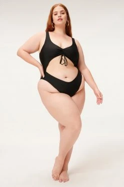 GOOD AMERICAN One-Pieces SHINE CUT OUT ONE-PIECE | BLACK001