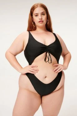 GOOD AMERICAN One-Pieces SHINE CUT OUT ONE-PIECE | BLACK001