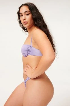 GA-SALE SHINE RUCHED DEMI CUP | LILAC MIST001 Bikini Tops