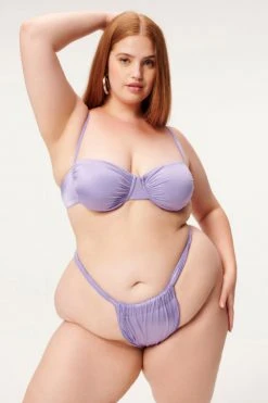 GA-SALE SHINE RUCHED DEMI CUP | LILAC MIST001 Bikini Tops