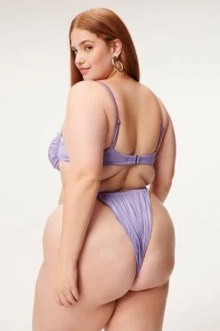 GA-SALE SHINE RUCHED DEMI CUP | LILAC MIST001 Bikini Tops