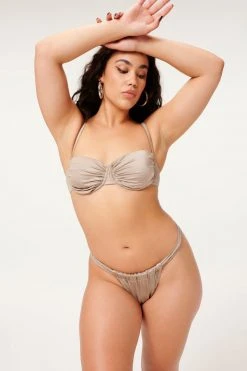 GA-SALE SHINE RUCHED DEMI CUP | MINK001