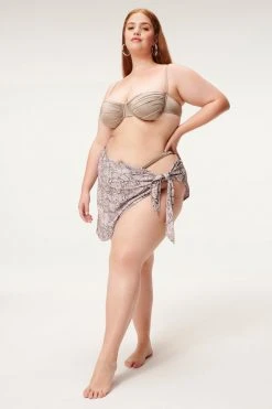 GA-SALE SHINE RUCHED DEMI CUP | MINK001