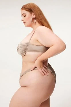 GA-SALE SHINE RUCHED DEMI CUP | MINK001