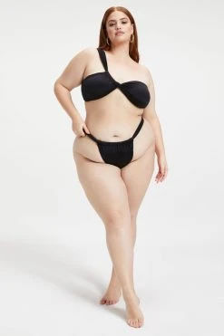 New 🥰 GOOD AMERICAN SHINE RUCHED BOTTOM | BLACK001 Bikini Bottoms 😉 30 GOOD AMERICAN SHINE RUCHED BOTTOM | BLACK001 Bikini Bottoms