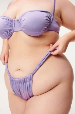 GA-SALE SHINE RUCHED BOTTOM | LILAC MIST001