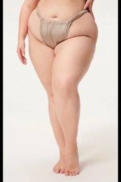 GA-SALE SHINE RUCHED BOTTOM | MINK001