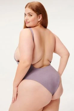 GA-SALE One-Pieces SUEDED LAYOUT ONE-PIECE | LOVELY LILAC 002