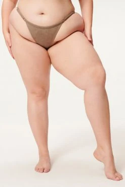 GA-SALE SUEDED PERFECT FIT BOTTOM | LOVELY GREY 002 Bikini Bottoms