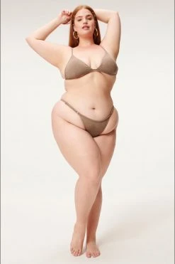 GA-SALE Bikini Tops SUEDED PERFECT FIT TOP | LOVELY GREY 002