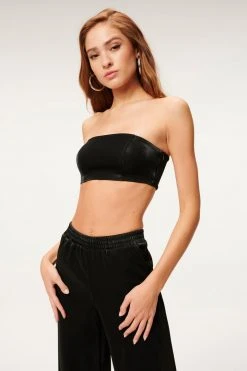 GA-SALE Red Hot Swim SHINE PIQUE TUBE TOP | BLACK001