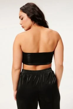 GA-SALE Red Hot Swim SHINE PIQUE TUBE TOP | BLACK001