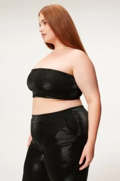 GA-SALE Red Hot Swim SHINE PIQUE TUBE TOP | BLACK001