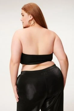 GA-SALE Red Hot Swim SHINE PIQUE TUBE TOP | BLACK001