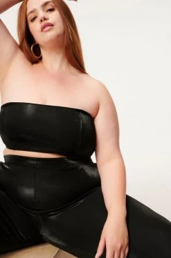 GA-SALE Red Hot Swim SHINE PIQUE TUBE TOP | BLACK001