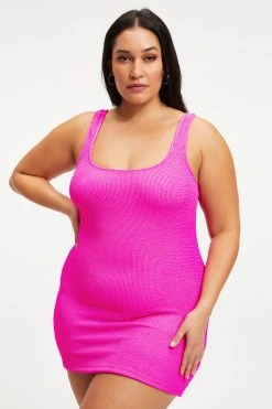 GOOD AMERICAN ALWAYS FITS MINI DRESS | HAWAIIAN PINK001 Cover Ups
