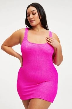GOOD AMERICAN ALWAYS FITS MINI DRESS | HAWAIIAN PINK001 Cover Ups