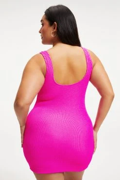 GOOD AMERICAN ALWAYS FITS MINI DRESS | HAWAIIAN PINK001 Cover Ups
