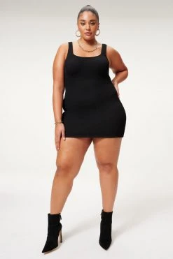 Best deal ✔️ GOOD AMERICAN ALWAYS FITS MINI 🧨 DRESS | BLACK001 ⭐ 9 GOOD AMERICAN ALWAYS FITS MINI DRESS | BLACK001
