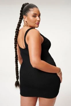 Best deal ✔️ GOOD AMERICAN ALWAYS FITS MINI 🧨 DRESS | BLACK001 ⭐ 12 GOOD AMERICAN ALWAYS FITS MINI DRESS | BLACK001