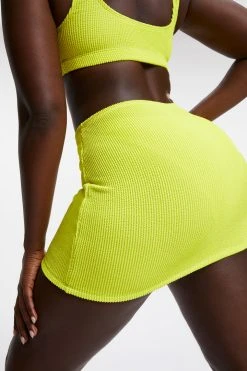 GOOD AMERICAN Cover Ups ALWAYS FITS MINI SKIRT | ELECTRIC YELLOW001