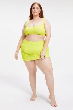 GOOD AMERICAN Cover Ups ALWAYS FITS MINI SKIRT | ELECTRIC YELLOW001